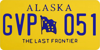 AK license plate GVP051
