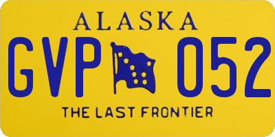 AK license plate GVP052