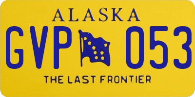 AK license plate GVP053