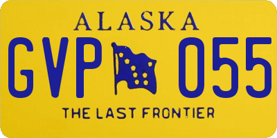 AK license plate GVP055