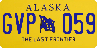 AK license plate GVP059