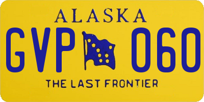 AK license plate GVP060