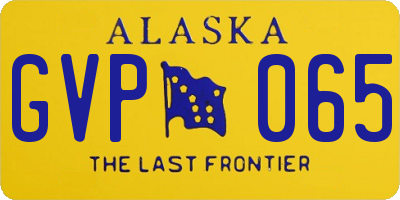 AK license plate GVP065
