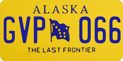 AK license plate GVP066