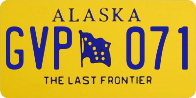 AK license plate GVP071
