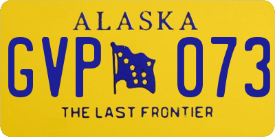 AK license plate GVP073