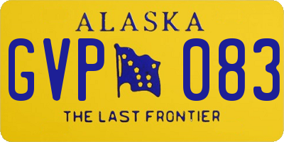 AK license plate GVP083