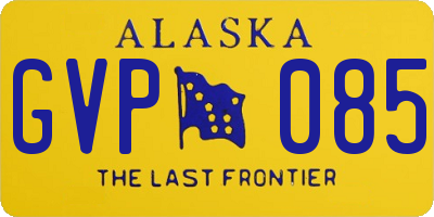 AK license plate GVP085