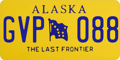AK license plate GVP088