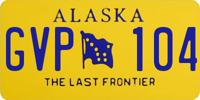 AK license plate GVP104