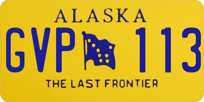AK license plate GVP113