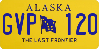 AK license plate GVP120