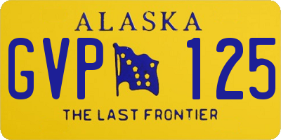 AK license plate GVP125