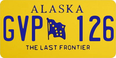 AK license plate GVP126