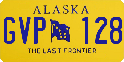 AK license plate GVP128