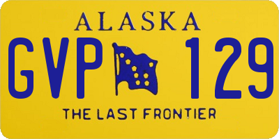 AK license plate GVP129