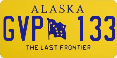 AK license plate GVP133