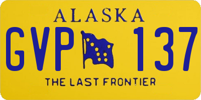 AK license plate GVP137