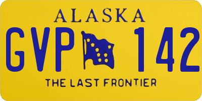 AK license plate GVP142