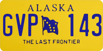 AK license plate GVP143