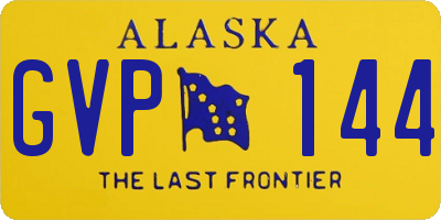 AK license plate GVP144