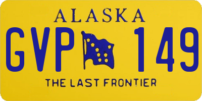 AK license plate GVP149