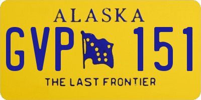 AK license plate GVP151