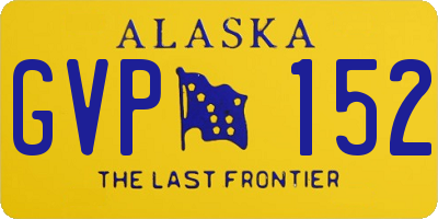 AK license plate GVP152