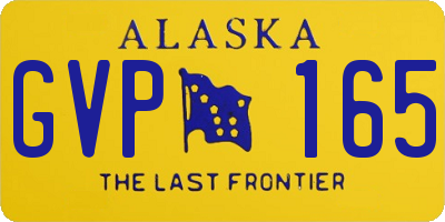 AK license plate GVP165