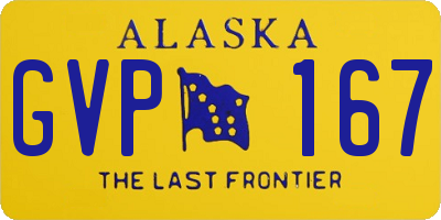 AK license plate GVP167