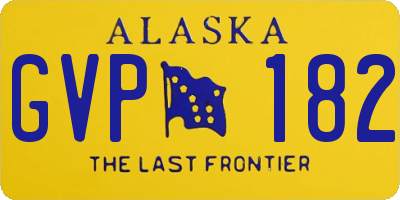 AK license plate GVP182