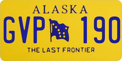 AK license plate GVP190