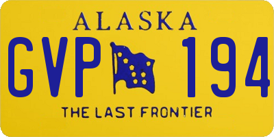AK license plate GVP194