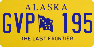 AK license plate GVP195