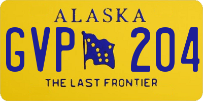 AK license plate GVP204