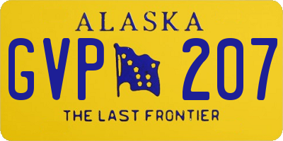 AK license plate GVP207