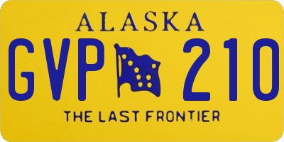 AK license plate GVP210