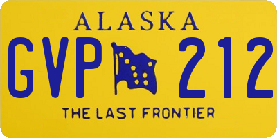 AK license plate GVP212