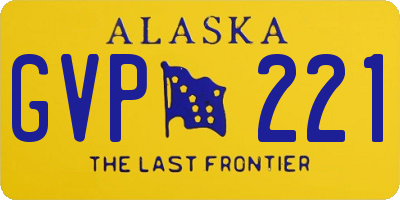 AK license plate GVP221