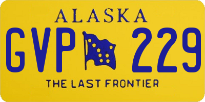 AK license plate GVP229