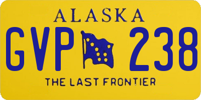 AK license plate GVP238