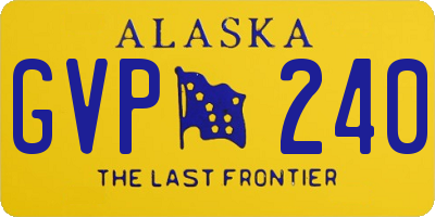 AK license plate GVP240