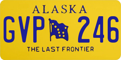 AK license plate GVP246