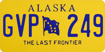 AK license plate GVP249