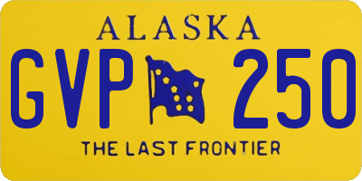 AK license plate GVP250