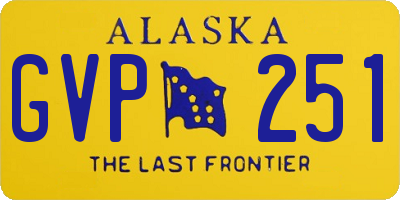 AK license plate GVP251