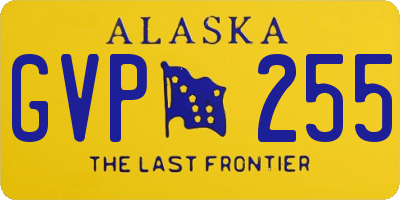 AK license plate GVP255