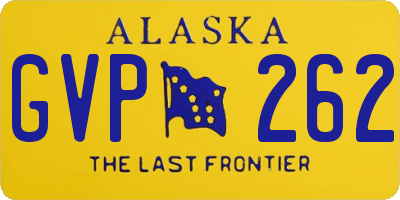 AK license plate GVP262