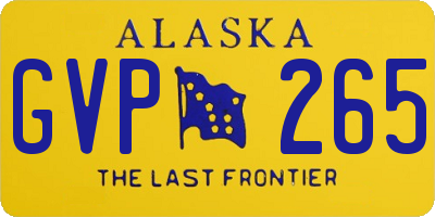 AK license plate GVP265