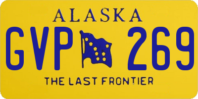 AK license plate GVP269